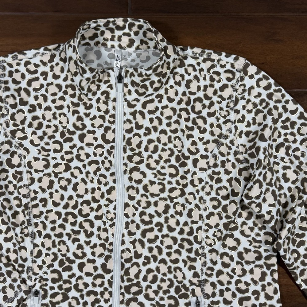 Lulu-B Lulu B Women's Size XL Leopard Animal Print Zip Up Jacket - Picture 2 of 9